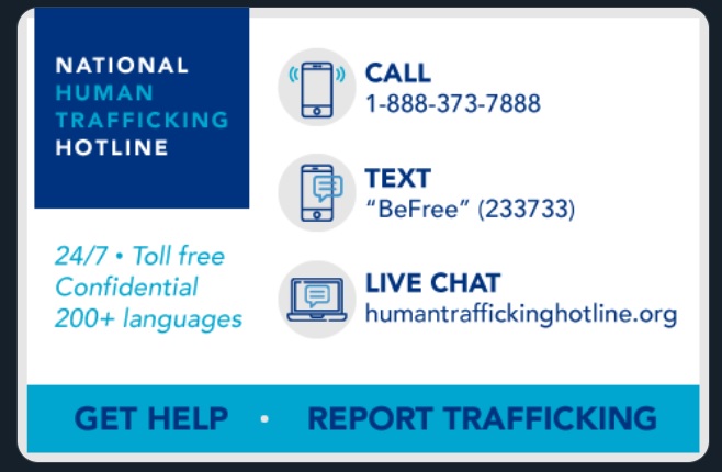 Trafficking hotline
